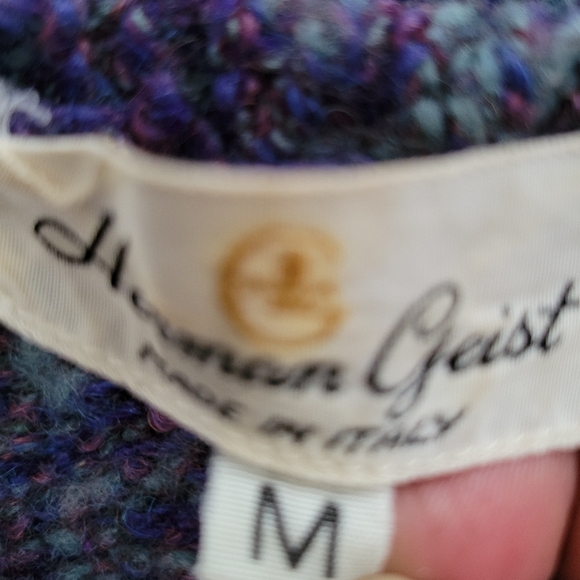 Vintage Herman Geist Sweater • Purple & Gray • Made In Italy • Size Small-Medium - Picture 2 of 6